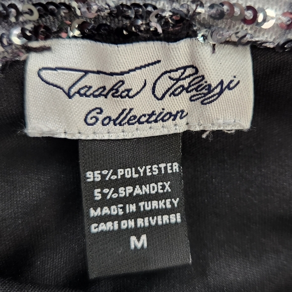 Taska Polizzi Nora Sequin Skirt. Medium, Black and Silver. - Picture 6 of 7